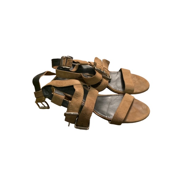 Rebecca Minkoff brown suede leather gladiator style strappy sandals shoes 7.5 - Picture 3 of 8